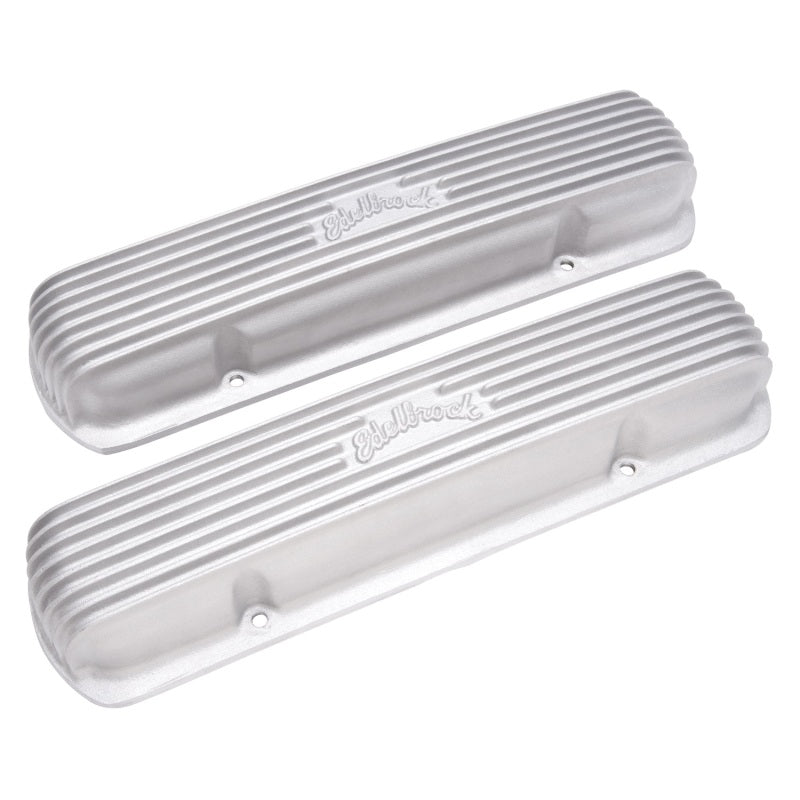 Edelbrock Valve Cover Classic Series Pontiac 1962-1979 301-455 CI V8 Satin - Burkken Auto Parts