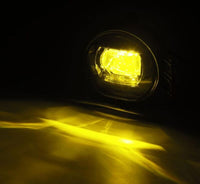 AlphaRex 02-08 Dodge Ram 1500/03-09 Ram 2500/3500 DoubleTap Dual Color LED Proj Fog Lights - Wt/Ambr - Burkken Auto Parts