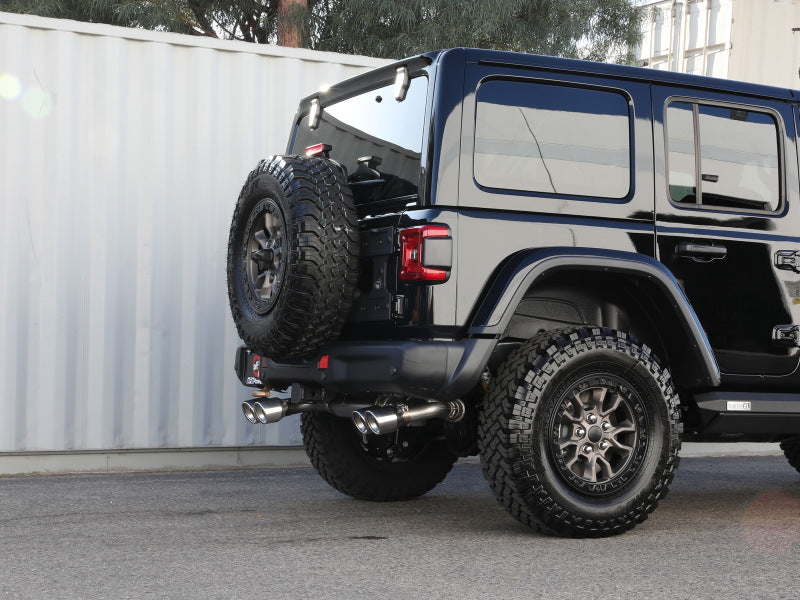 aFe Vulcan Series 2.5in 304SS Cat-Back Exhaust 2021+ Jeep Wrangler 392 6.4L w/ Polished Tips - Burkken Auto Parts