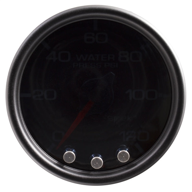 Autometer Spek-Pro Gauge Water Press 2 1/16in 120psi Stepper Motor W/Peak & Warn Blk/Smoke/Blk - Burkken Auto Parts