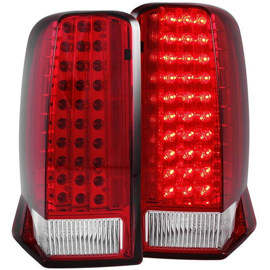 ANZO 2002-2006 Cadillac Escalade LED Taillights Red/Clear - Burkken Auto Parts