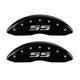 MGP 2 Caliper Covers Eng Front Silverado SS Black Finish Sil Char 2008 Chevy Silverado 1500
