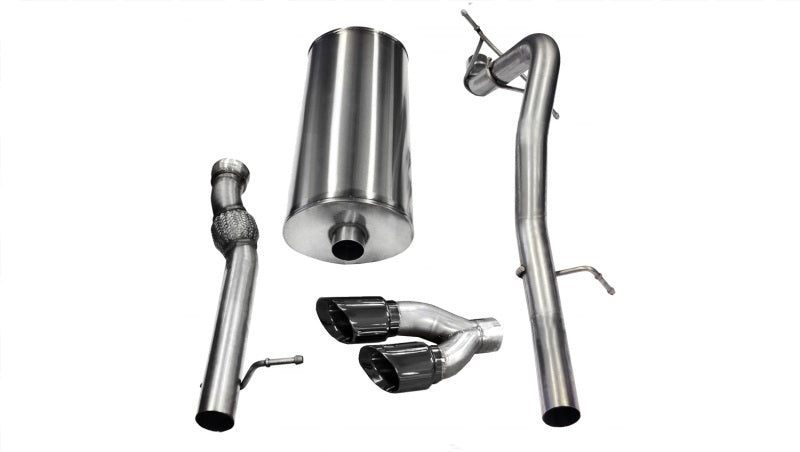 Corsa 2011-2014 GMC Yukon 6.2L V8 3in Cat-Back Single Side w Twin 4in Black Pro-Series Tips - Burkken Auto Parts