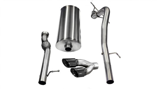 Corsa 2011-2014 GMC Yukon 6.2L V8 3in Cat-Back Single Side w Twin 4in Black Pro-Series Tips - Burkken Auto Parts
