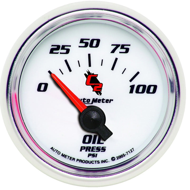 Autometer C2 52mm Electric 0-100 PSI Oil Pressure Gauge - Burkken Auto Parts