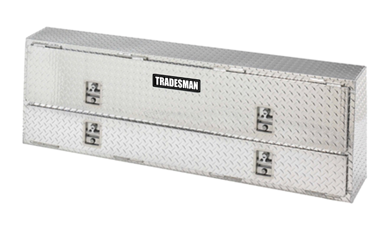 Tradesman Aluminum Professional Rail Top Mount L-Wing Box (72in.) - Brite - Burkken Auto Parts