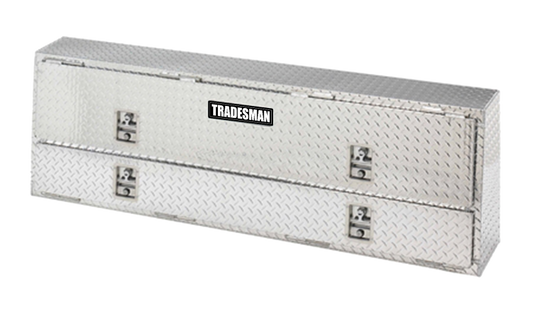 Tradesman Aluminum Professional Rail Top Mount L-Wing Box (72in.) - Brite - Burkken Auto Parts