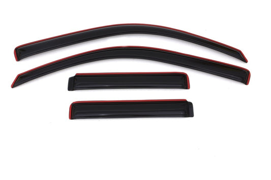 AVS 02-09 Chevy Trailblazer Ventvisor In-Channel Front & Rear Window Deflectors 4pc - Smoke - Burkken Auto Parts
