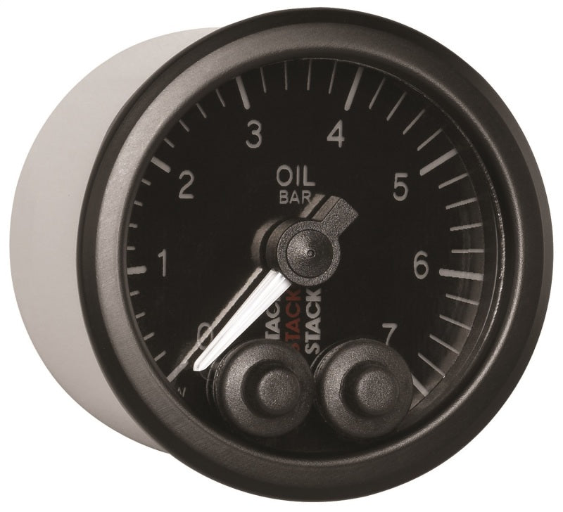 Autometer Stack 52mm 0-7 Bar M10 Male Pro-Control Oil Pressure Gauge - Black - Burkken Auto Parts