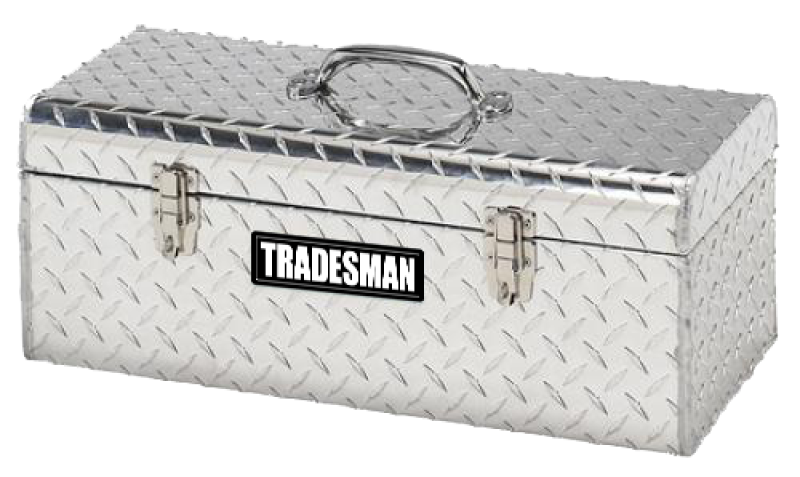 Tradesman Aluminum Handheld Tool Box (24in.) - Brite - Burkken Auto Parts
