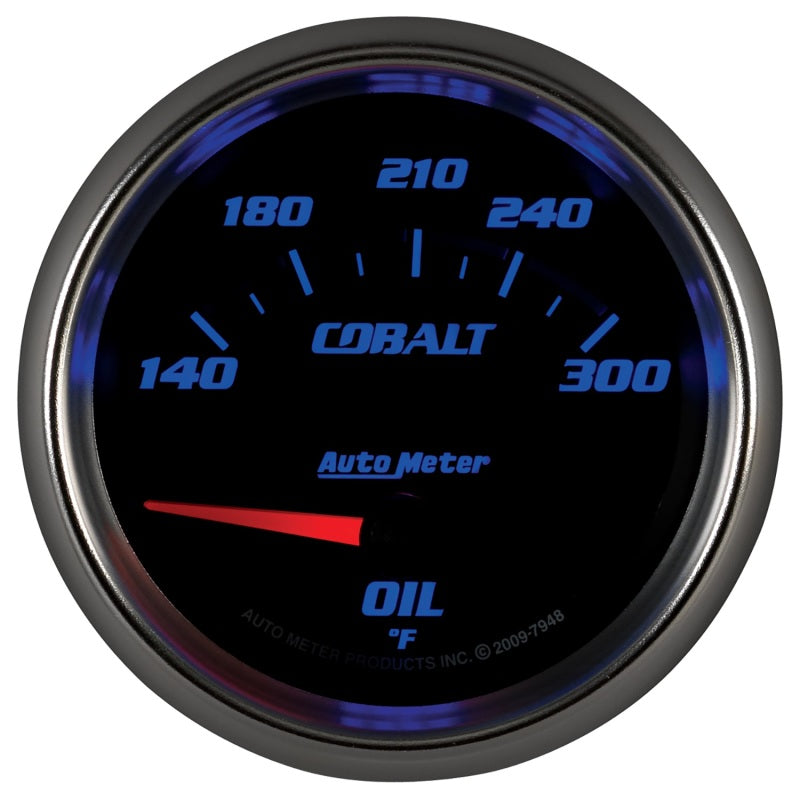 Autometer Cobalt 66.7mm 140-300 Degree F Electric Oil Temperature Gauge - Burkken Auto Parts