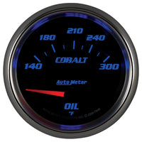 Autometer Cobalt 66.7mm 140-300 Degree F Electric Oil Temperature Gauge - Burkken Auto Parts