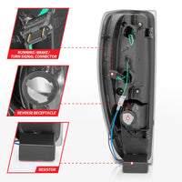 ANZO 04-10 Chevy Colorado LED Taillights G2 - Black - Burkken Auto Parts