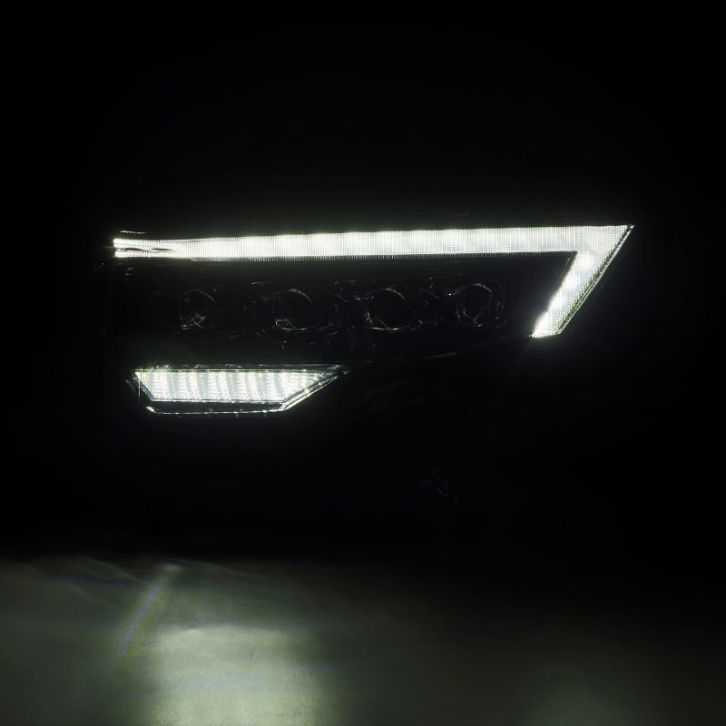 AlphaRex 14-22 Toyota 4Runner (2021 Req. Conv) NOVA LED Proj HL Alpha-Blk Actv Lgt Seq. Sig + SB DRL - Burkken Auto Parts