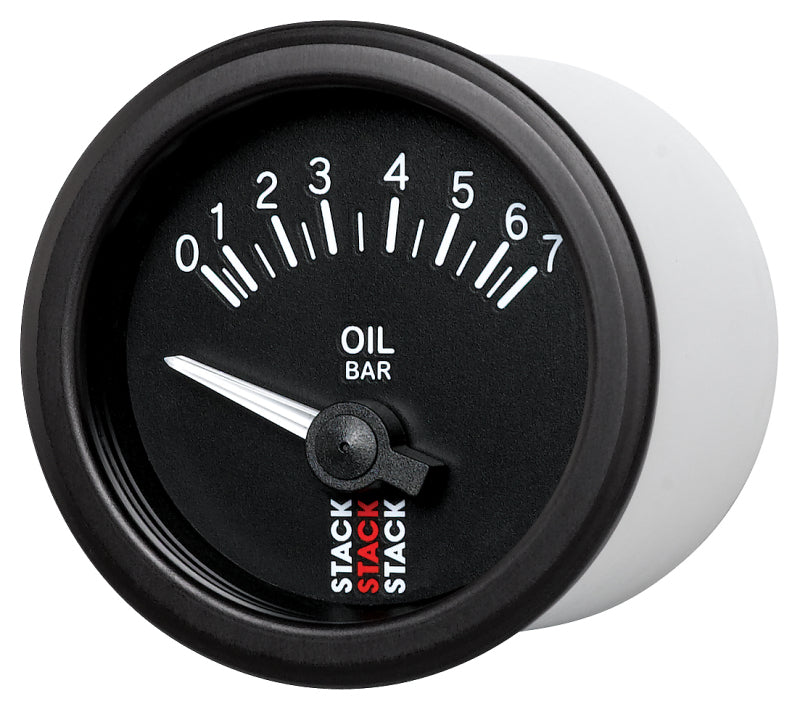 Autometer Stack 52mm 0-7 Bar M10 (M) Electric Oil Pressure Gauge - Black - Burkken Auto Parts