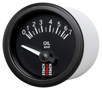 Autometer Stack 52mm 0-7 Bar M10 (M) Electric Oil Pressure Gauge - Black - Burkken Auto Parts