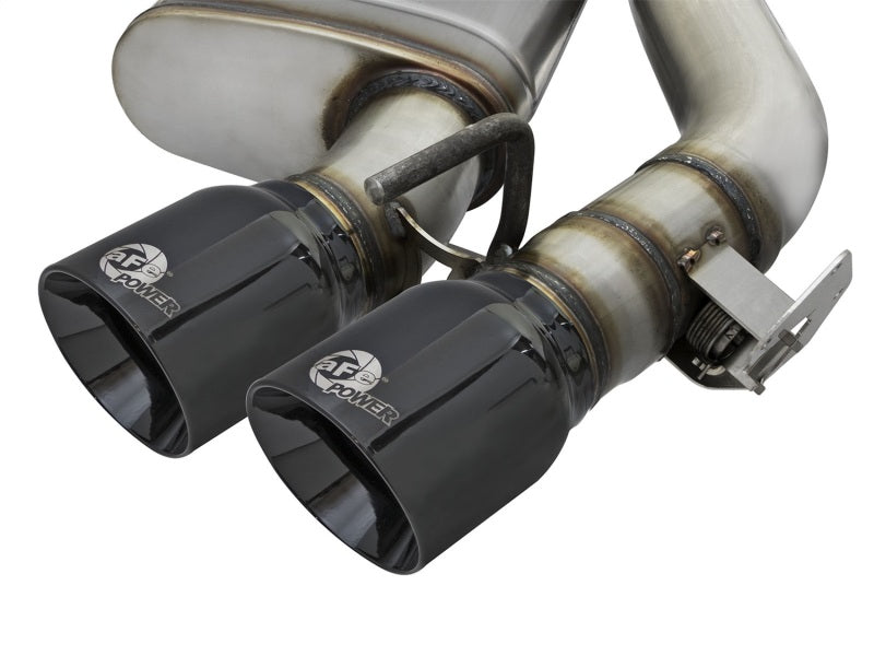 aFe MACHForce XP 3in 304 SS Axle-Back Exhaust Dual Exhaust (NPP) w/ Black Tips 16-17 Camaro SS V8 - Burkken Auto Parts