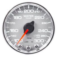 Autometer Spek-Pro Gauge Water Temp 2 1/16in 300f Stepper Motor W/Peak & Warn Slvr/Chrm - Burkken Auto Parts