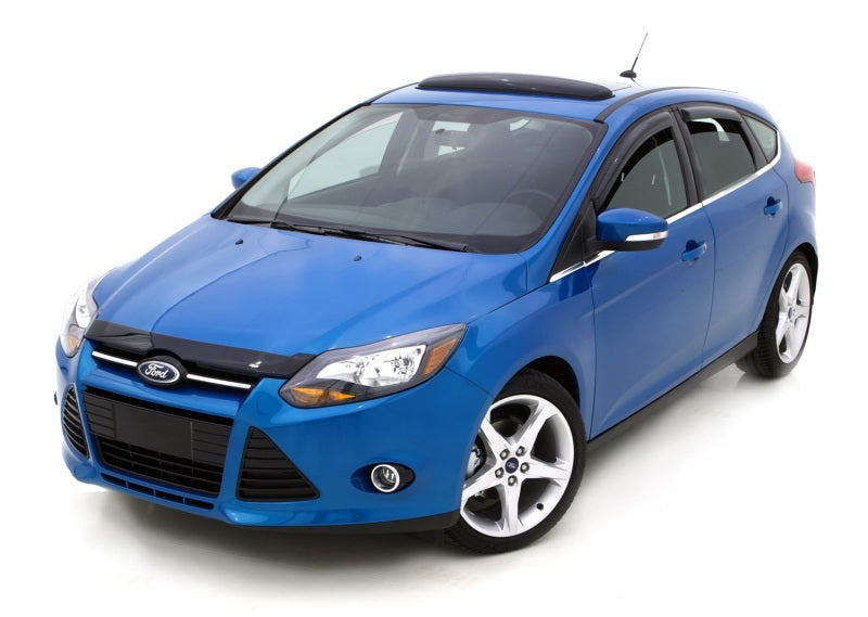 AVS 12-18 Ford Focus Ventvisor Outside Mount Window Deflectors 4pc - Smoke - Burkken Auto Parts
