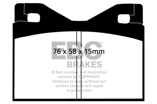 EBC 71-75 Ferrari 365 GTBB 4.4 Greenstuff Rear Brake Pads - Burkken Auto Parts