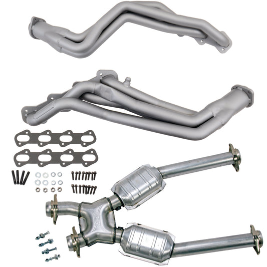 BBK 99-04 Ford Mustang Cobra/Mach1 1-5/8 Long Tube Headers w/High Flow Catted X-Pipe (Ti Ceramic) - Burkken Auto Parts