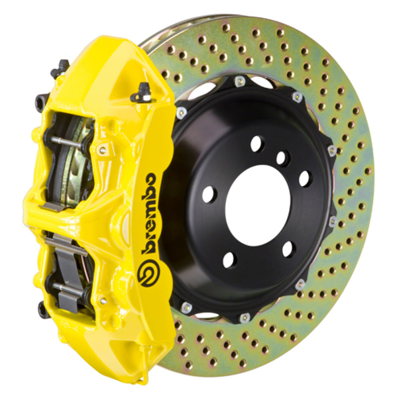 Brembo 12-16 FR-S (ZN6) Front BBK 6 Piston Cast 2pc 355x32 2pc Drilled Rotor - Yellow - Burkken Auto Parts