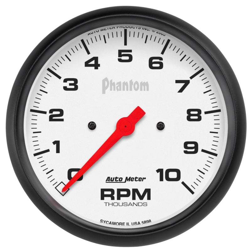 Autometer Phantom 5in 10000 RPM In-Dash Electronic Single Range Tachometer - Burkken Auto Parts