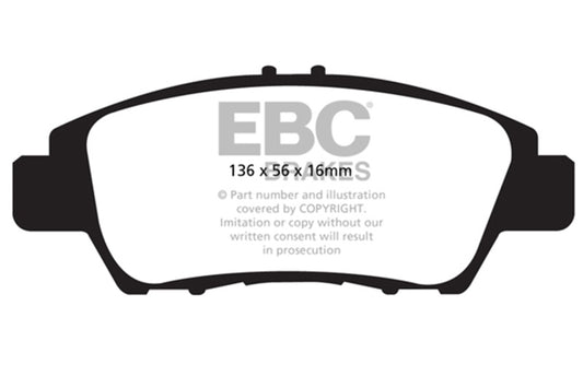 EBC 10+ Honda CR-Z 1.5 Hybrid Greenstuff Front Brake Pads - Burkken Auto Parts