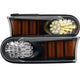 ANZO 2007-2013 Toyota Fj Cruiser LED Parking Lights Black w/ Amber Reflector - Burkken Auto Parts