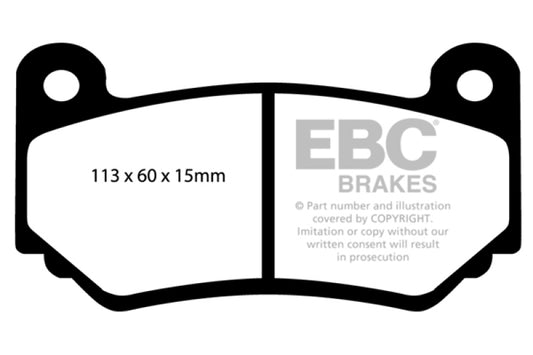 EBC 08-11 Lotus Exige 1.8 Supercharged (240) Greenstuff Front Brake Pads - Burkken Auto Parts