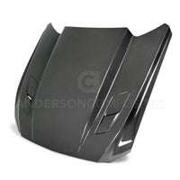 Anderson Composites 15-17 Ford Mustang (Excl. GT350/GT350R) Double Sided Carbon Fiber Cowl Hood - Burkken Auto Parts