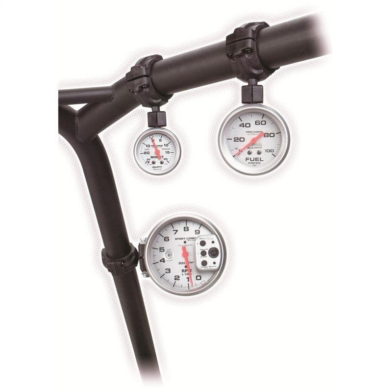 AutoMeter Gauge Mount Roll Pod For 1.75in. Roll Cage Fits 5in. Pedestal Tach Black - Burkken Auto Parts