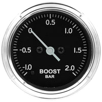 Autometer Stack 52mm -1 to +2 Bar (Incl T-Fitting) Pro Stepper Motor Boost Pressure Gauge - Classic - Burkken Auto Parts