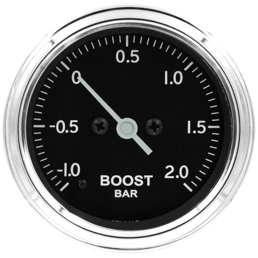 Autometer Stack 52mm -1 to +2 Bar (Incl T-Fitting) Pro Stepper Motor Boost Pressure Gauge - Classic - Burkken Auto Parts