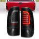 ANZO 1997-2003 Ford F-150 LED Tail Lights w/ Light Bar Black Housing Smoke Lens - Burkken Auto Parts