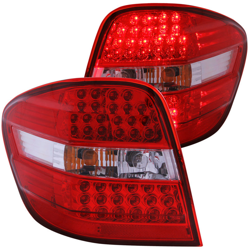 ANZO 2006-2007 Mercedes Benz M Class W164 LED Taillights Red/Clear - Burkken Auto Parts