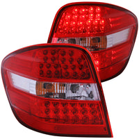 ANZO 2006-2007 Mercedes Benz M Class W164 LED Taillights Red/Clear - Burkken Auto Parts