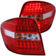 ANZO 2006-2007 Mercedes Benz M Class W164 LED Taillights Red/Clear - Burkken Auto Parts