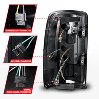 ANZO 00-06 Chevrolet Tahoe / GMC Yukon Full LED Taillights w/ Lightbar Black Housing/Smoke Lens - Burkken Auto Parts