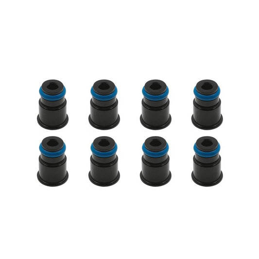 BLOX Racing 11mm Adapter Top (1/2in) w/Viton O-Ring & Retaining Clip (Set of 8) - Burkken Auto Parts