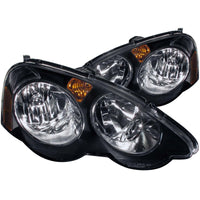 ANZO 2002-2004 Acura RSX Crystal Headlights Black - Burkken Auto Parts