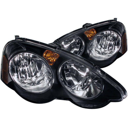 ANZO 2002-2004 Acura RSX Crystal Headlights Black - Burkken Auto Parts