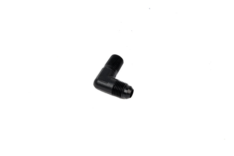 Aeromotive Fitting Elbow 1/4in-MNPT to AN-06 90-Deg Black - Burkken Auto Parts