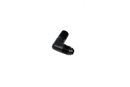 Aeromotive Fitting Elbow 1/4in-MNPT to AN-06 90-Deg Black - Burkken Auto Parts