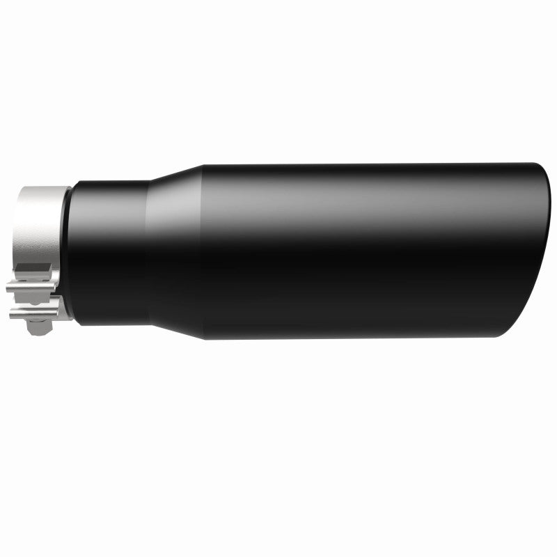 MagnaFlow Tip Stainless Black Coated Single Wall Round Single Outlet 5in Dia 3.5in Inlet 14.5in L - Burkken Auto Parts