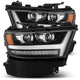 AlphaRex 19-20 Ram 1500HD PRO-Series Proj Headlights Plnk Style Jet Blk w/Activ Light/Seq Signal/DRL - Burkken Auto Parts