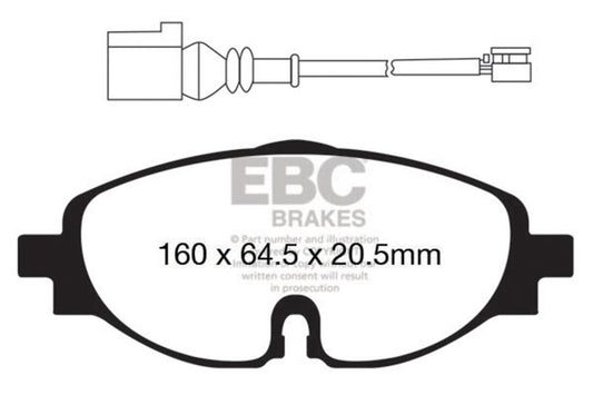 EBC 14+ Audi A3 1.8 Turbo Greenstuff Front Brake Pads - Burkken Auto Parts