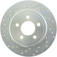 StopTech Select Sport 06-15 Dodge Charger/ 05-15 Chrysler 300 Slotted/Drilled Right Rear Brake Rotor - Burkken Auto Parts