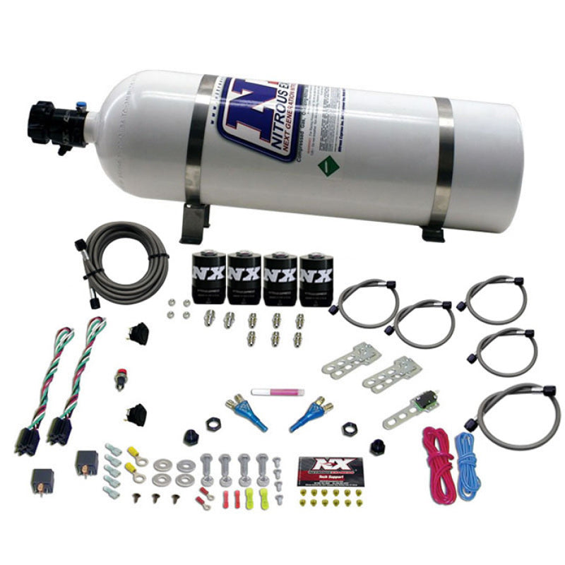 Nitrous Express Dodge EFI Dual Stage Nitrous Kit (50-150HP x 2) w/15lb Bottle - Burkken Auto Parts