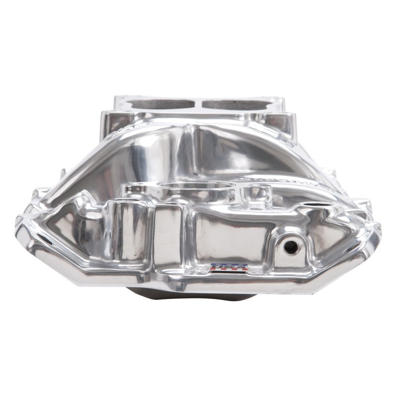 Edelbrock SBC Perf Air Gap Manifold Polished - Burkken Auto Parts